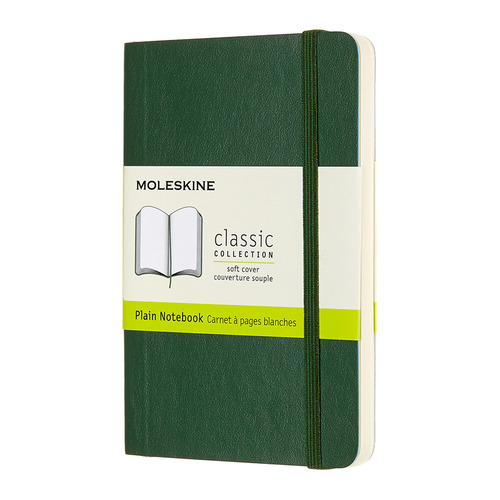 

Блокнот MOLESKINE Classic Soft, 192стр, без разлиновки, мягкая обложка, зеленый [qp613k15]