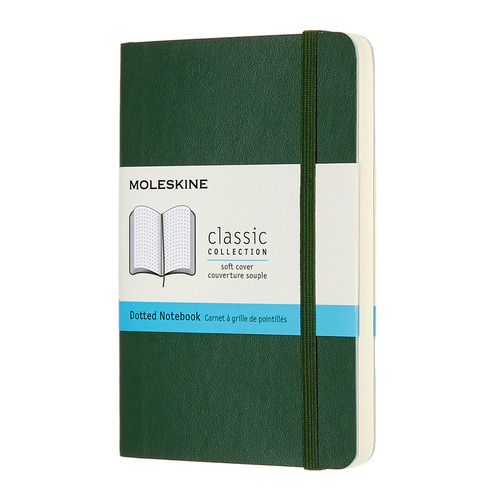 

Блокнот MOLESKINE Classic Soft, 192стр, пунктир, мягкая обложка, зеленый [qp614k15]