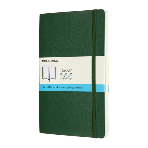 

Блокнот MOLESKINE Classic Soft, 192стр, пунктир, мягкая обложка, зеленый [qp619k15]