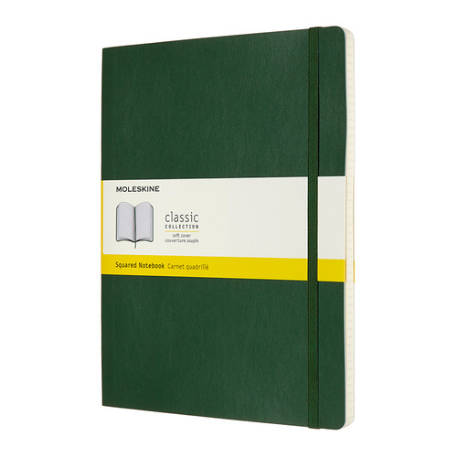 

Блокнот MOLESKINE Classic Soft, 192стр, в клеточку, мягкая обложка, зеленый [qp622k15]