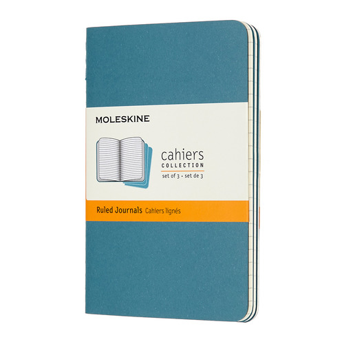 

Упаковка блокнотов MOLESKINE Cahier Journal, 64стр, в линейку, голубой [ch011b44]
