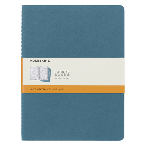 

Упаковка блокнотов MOLESKINE Cahier Journal, 120стр, в линейку, голубой [ch021b44]