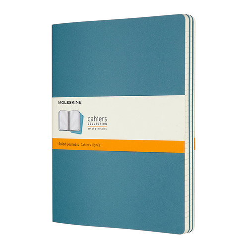 

Упаковка блокнотов MOLESKINE Cahier Journal, 120стр, без разлиновки, голубой [ch023b44] 6 шт./кор.