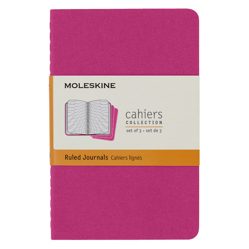 

Упаковка блокнотов MOLESKINE Cahier Journal, 64стр, в линейку, розовый неон [ch011d17]