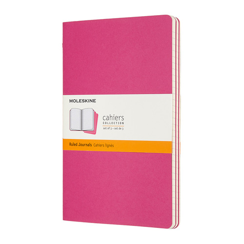 

Упаковка блокнотов MOLESKINE Cahier Journal, 80стр, в линейку, розовый неон [ch016d17] 6 шт./кор.