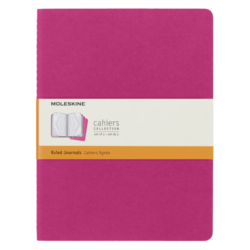 

Упаковка блокнотов MOLESKINE Cahier Journal, 120стр, в линейку, розовый неон [ch021d17]