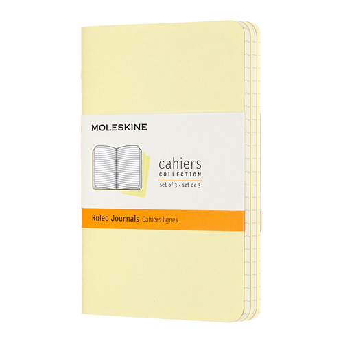 

Упаковка блокнотов MOLESKINE Cahier Journal, 64стр, в линейку, нежно-желтый [ch011m23] 9 шт./кор.