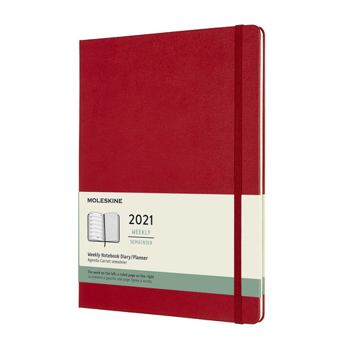 

Еженедельник MOLESKINE Classic WKNT, датированный на 12 месяцев, 144стр, Красный, WKNT