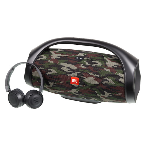 

Портативная колонка JBL Boombox + наушники T450BT, 60Вт, камуфляж