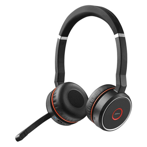 

Гарнитура Jabra Evolve 75, для компьютера, накладные, bluetooth, черный [7599-832-109], Evolve 75