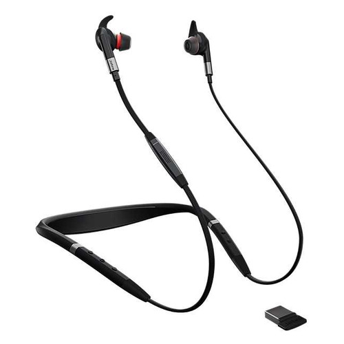 фото Наушники jabra evolve 75e ms, bluetooth/usb, вкладыши, черный [7099-823-309]