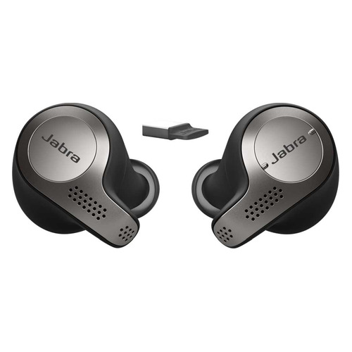 Наушники JABRA Evolve 65t, Bluetooth/USB, вкладыши, черный [6598-832-109]
