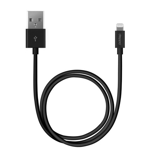 

Кабель DEPPA Lightning (m), USB A(m), 1.2м, MFI, черный [72127]
