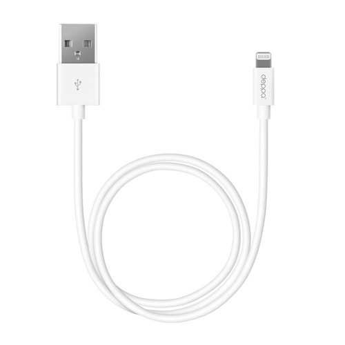 фото Кабель deppa lightning (m), usb a(m), 1.2м, mfi, белый [72128]