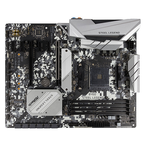 фото Материнская плата asrock b450 steel legend, socketam4, amd b450, atx, ret