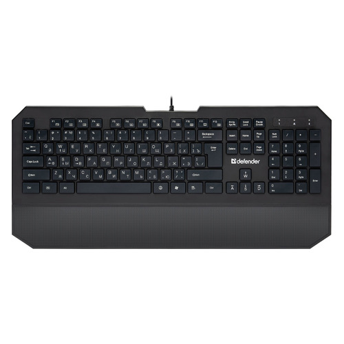 

Клавиатура Defender Oscar SM-600 Pro, USB, c подставкой для запястий, черный [45602], Oscar SM-600 Pro