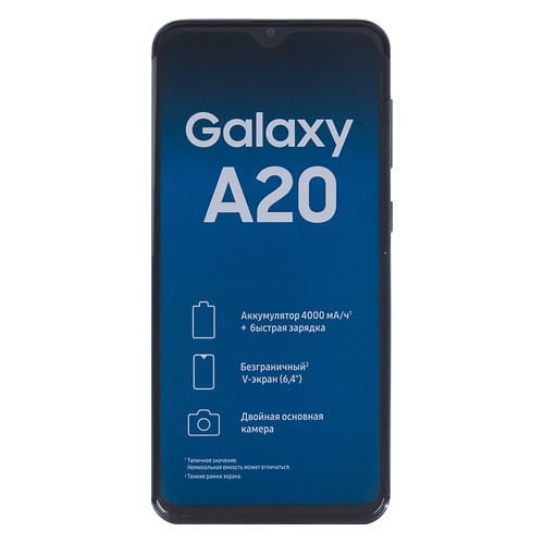 

Смартфон SAMSUNG Galaxy A20 32Gb, SM-A205F, синий