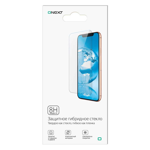 фото Защитное стекло для экрана onext для samsung galaxy a50, гибридная, 1 шт, прозрачный [42127]