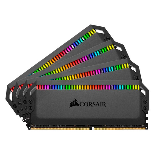 

Модуль памяти CORSAIR DOMINATOR PLATINUM RGB CMT32GX4M4C3000C15 DDR4 - 4x 8Гб 3000, DIMM, Ret