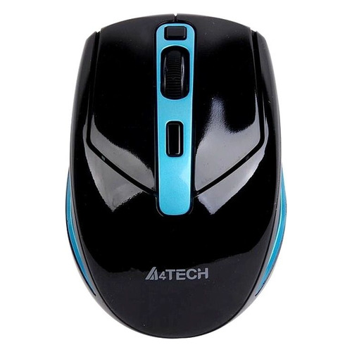 

Мышь A4TECH G11-590FX, оптическая, беспроводная, USB, черный и синий, G11-590FX