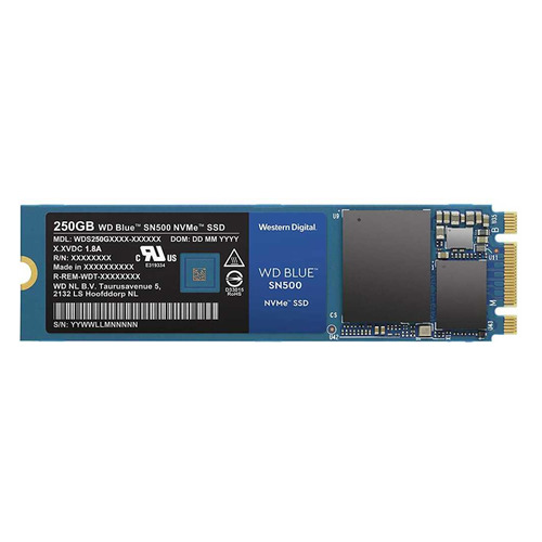

SSD накопитель WD Blue WDS250G1B0C 250Гб, M.2 2280, PCI-E x2, NVMe