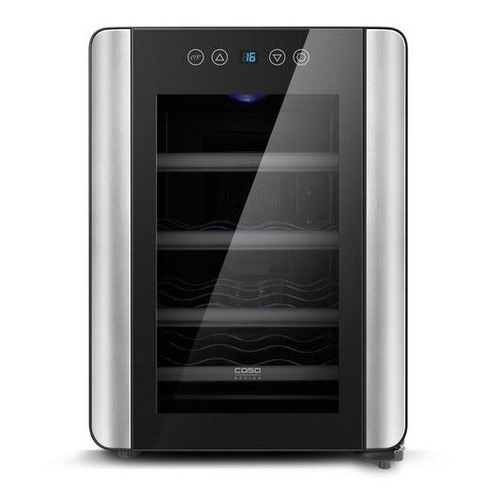 

Винный шкаф CASO WineCase Red 12, однокамерный, черный/серебристый