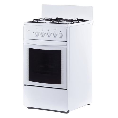 

Газовая плита Flama RG 24035 W, газовая духовка, без крышки, эмаль, белый, RG 24035 W