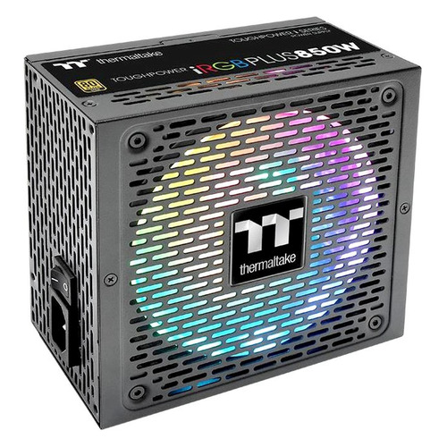 фото Блок питания thermaltake toughpower irgb plus, 850вт, 140мм, черный, retail [ps-tpi-0850f3fdge-1]