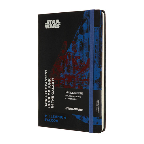 

Блокнот MOLESKINE Limited Edition, 192стр, в линейку, твердая обложка, черный [leswd01qp060, Star Wars