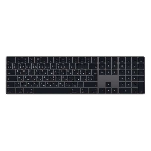 

Клавиатура APPLE Magic Keyboard, USB, беспроводная, темно-серый [mrmh2rs/a], Magic Keyboard