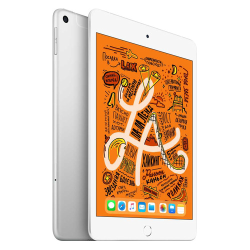 фото Планшет apple ipad mini 2019 256gb wi-fi + cellular muxd2ru/a, 2gb, 256гб, 3g, 4g, ios серебристый