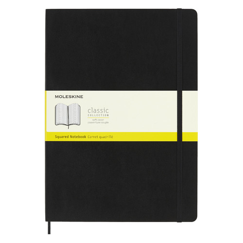 

Блокнот MOLESKINE Classic Soft, A4, 192стр, в клеточку, мягкая обложка, черный [qp642]
