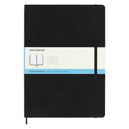 

Блокнот MOLESKINE Classic Soft, A4, 192стр, пунктир, мягкая обложка, черный [qp644]