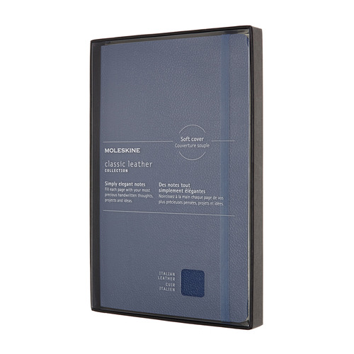 

Блокнот Moleskine Limited Edition, 176стр, в линейку, мягкая обложка, синий [lclh31sb41box], Leather