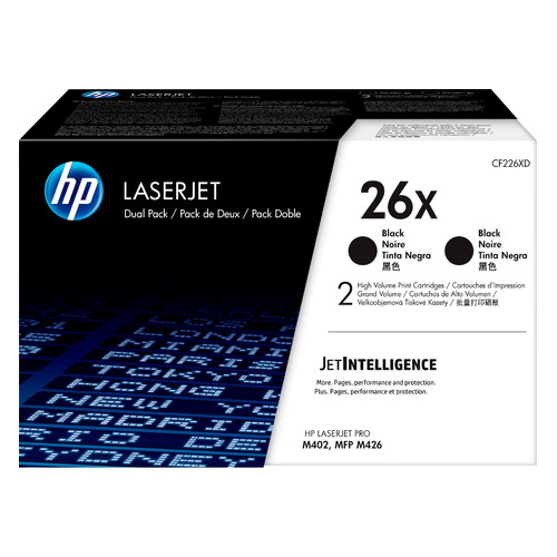 

Картридж (двойная упаковка) HP 26X, черный / CF226XD, 26X