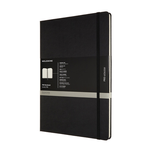 

Блокнот MOLESKINE Professional, A4, 192стр, в линейку, твердая обложка, черный [propfnt5hbk]