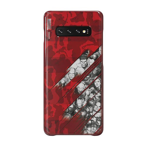 фото Чехол (клип-кейс) samsung marvel case avcomics, для samsung galaxy s10+, красный [gp-g975hifghwi]