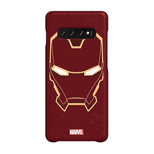 

Чехол (клип-кейс) SAMSUNG Marvel Case IronMan, для Samsung Galaxy S10+, красный [gp-g975hifghwb]