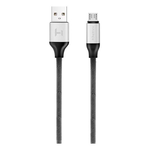 фото Кабель harper micro usb b (m), usb a(m), 1.0м, серебристый [brch-310]