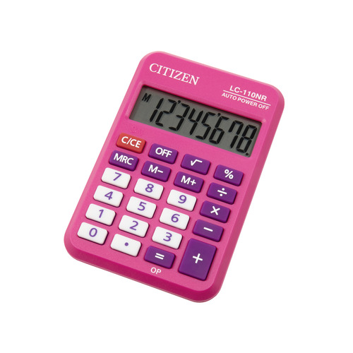 

Калькулятор Citizen Cool4School, LC110NRPK, 8-разрядный, розовый, LC110NRPK