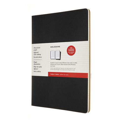 

Блокнот MOLESKINE Cahier Subject, A4, 192стр, в линейку, мягкая обложка, черный [ch5stnb]