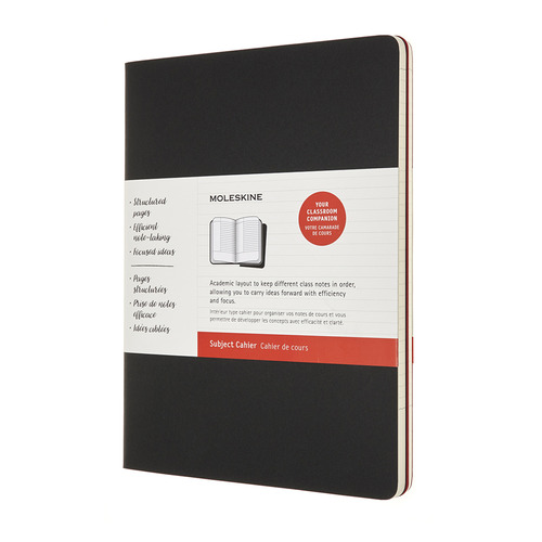 

Блокнот MOLESKINE Cahier Subject, 192стр, в линейку, мягкая обложка, черный [ch4stnb02]