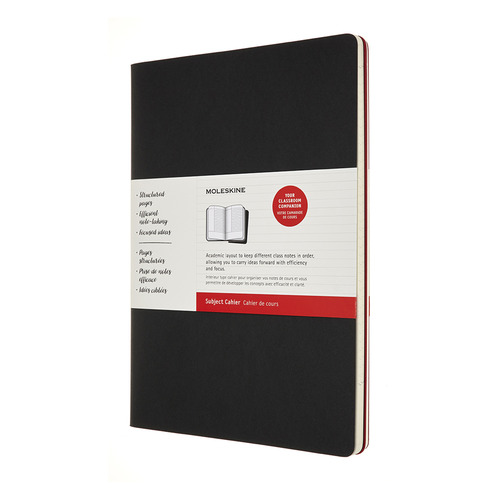 

Блокнот MOLESKINE Cahier Subject, A4, 192стр, в линейку, мягкая обложка, черный [ch5stnb02]
