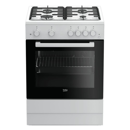 

Газовая плита Beko FSGT62110GW, газовая духовка, белый и черный, FSGT62110GW