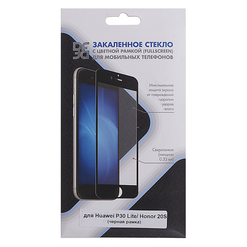

Защитное стекло для экрана DF hwColor-97 для Huawei P30 Lite/Honor 20S/20 Lite 1 шт, черный [df hwcolor-97 (black)], hwColor-97