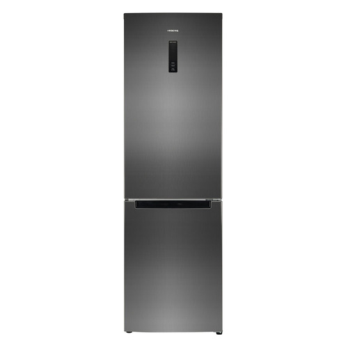 фото Холодильник hiberg rfc-372dx nfxd, двухкамерный, черный/серебристый