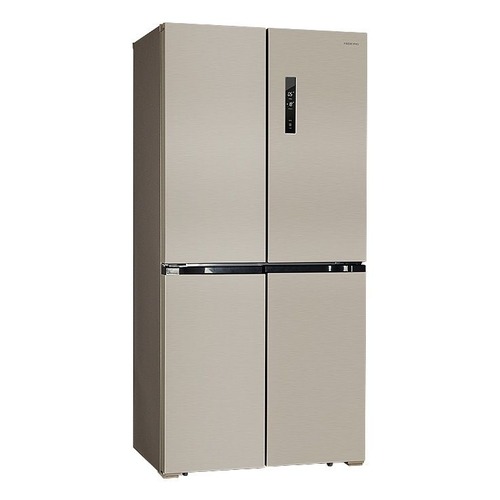 фото Холодильник hiberg rfq-490dx nfy, трехкамерный, бежевый