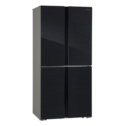фото Холодильник hiberg rfq-490dx nfgs, трехкамерный, серое стекло