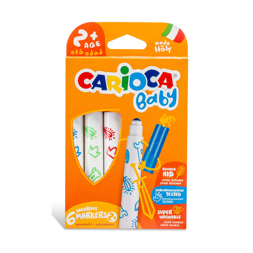 

Упаковка фломастеров Carioca Baby 2+, 6 [42813] 24 шт./кор., Baby 2+