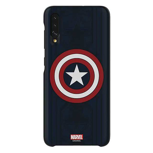 

Чехол (клип-кейс) SAMSUNG Marvel Case Captain America, для Samsung Galaxy A70, синий [gp-fga705hialw]